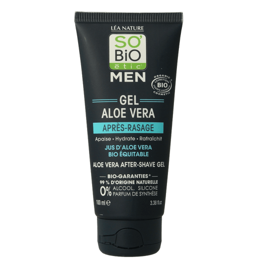So Bio Etic For men aftershave gel aloe vera 100 Milliliter - DrogistWereld
