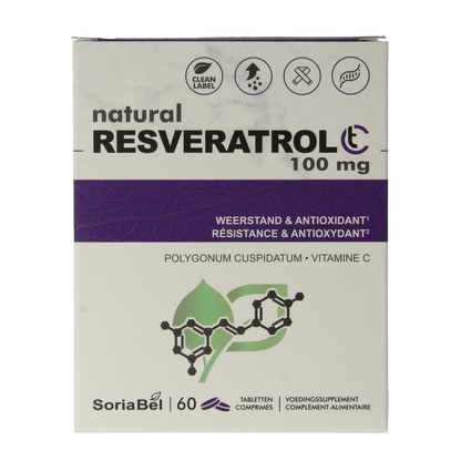 SoriaBel Resveratrol CT 100mg 60 Tabletten - DrogistWereld