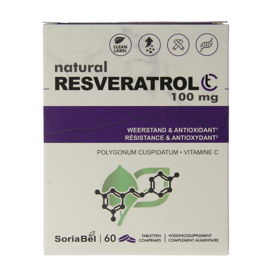 SoriaBel Resveratrol CT 100mg 60 Tabletten - DrogistWereld