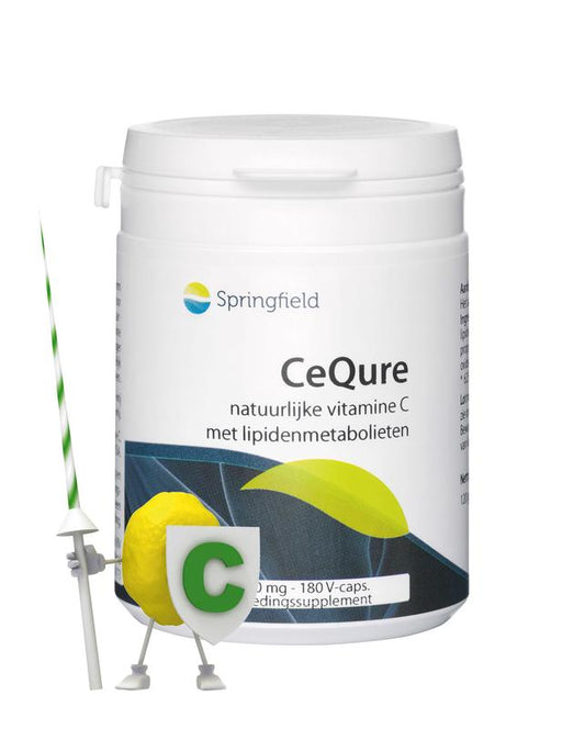 Springfield Cequre 500mg vitamine C 180 Vegetarische capsules - DrogistWereld