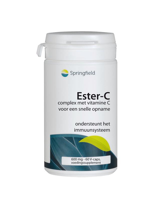 Springfield Ester - C gebufferde vitamine C 60 Vegetarische capsules - DrogistWereld