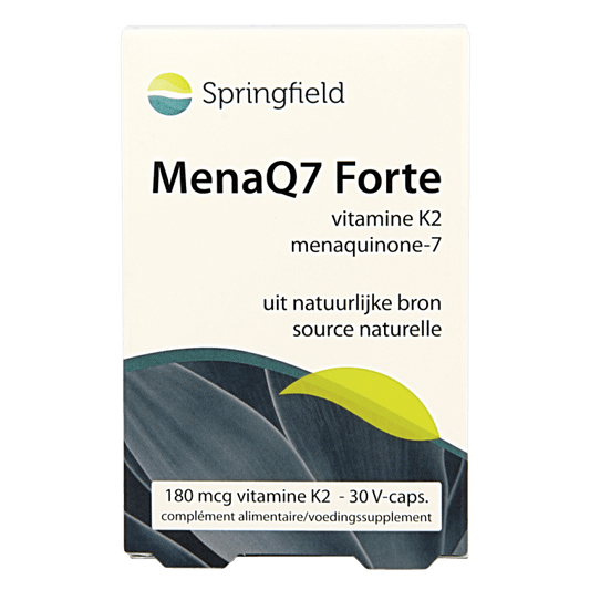 Springfield MenaQ7 Forte vitamine K2 180 mcg 30 Vegetarische capsules - DrogistWereld