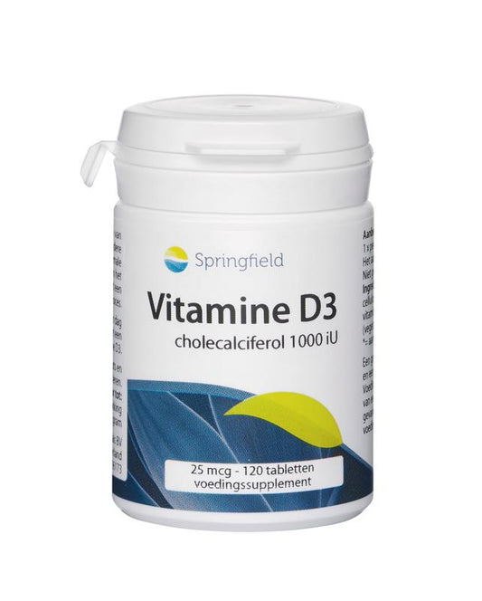 Springfield Vitamine D3 1000IU 120 Tabletten - DrogistWereld