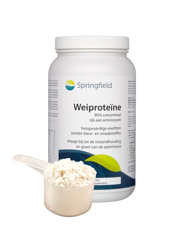 Springfield Wei proteine 80% concentraat 500 Gram - DrogistWereld