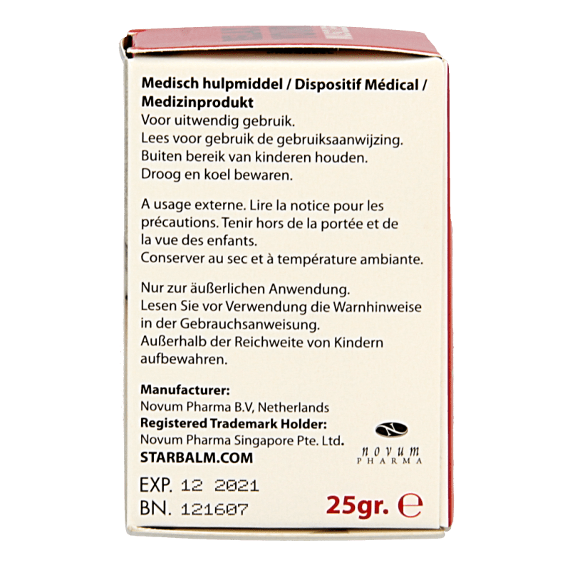 Star balm Rood 25 Gram - DrogistWereld