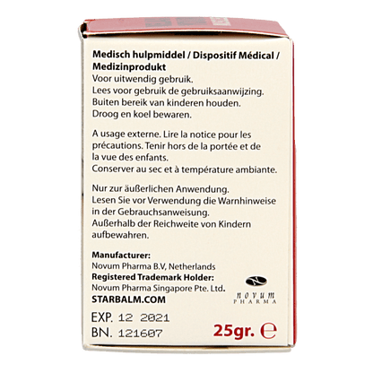 Star balm Rood 25 Gram - DrogistWereld
