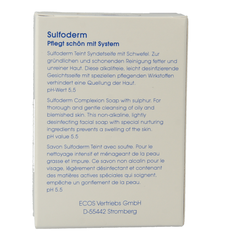 Sulfoderm S teint syndet soap 100 Gram - DrogistWereld