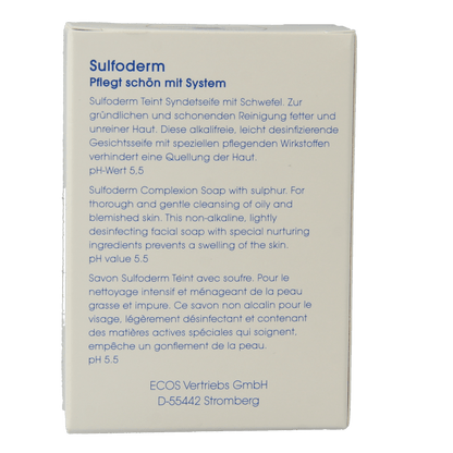 Sulfoderm S teint syndet soap 100 Gram - DrogistWereld