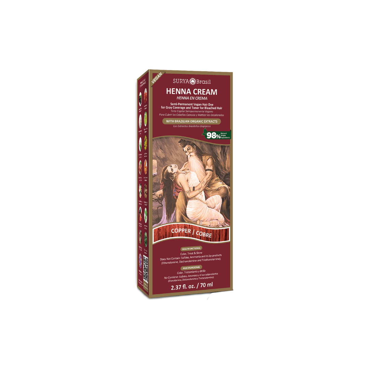 Surya Brasil Henna haarverf creme copper 70 Milliliter - DrogistWereld