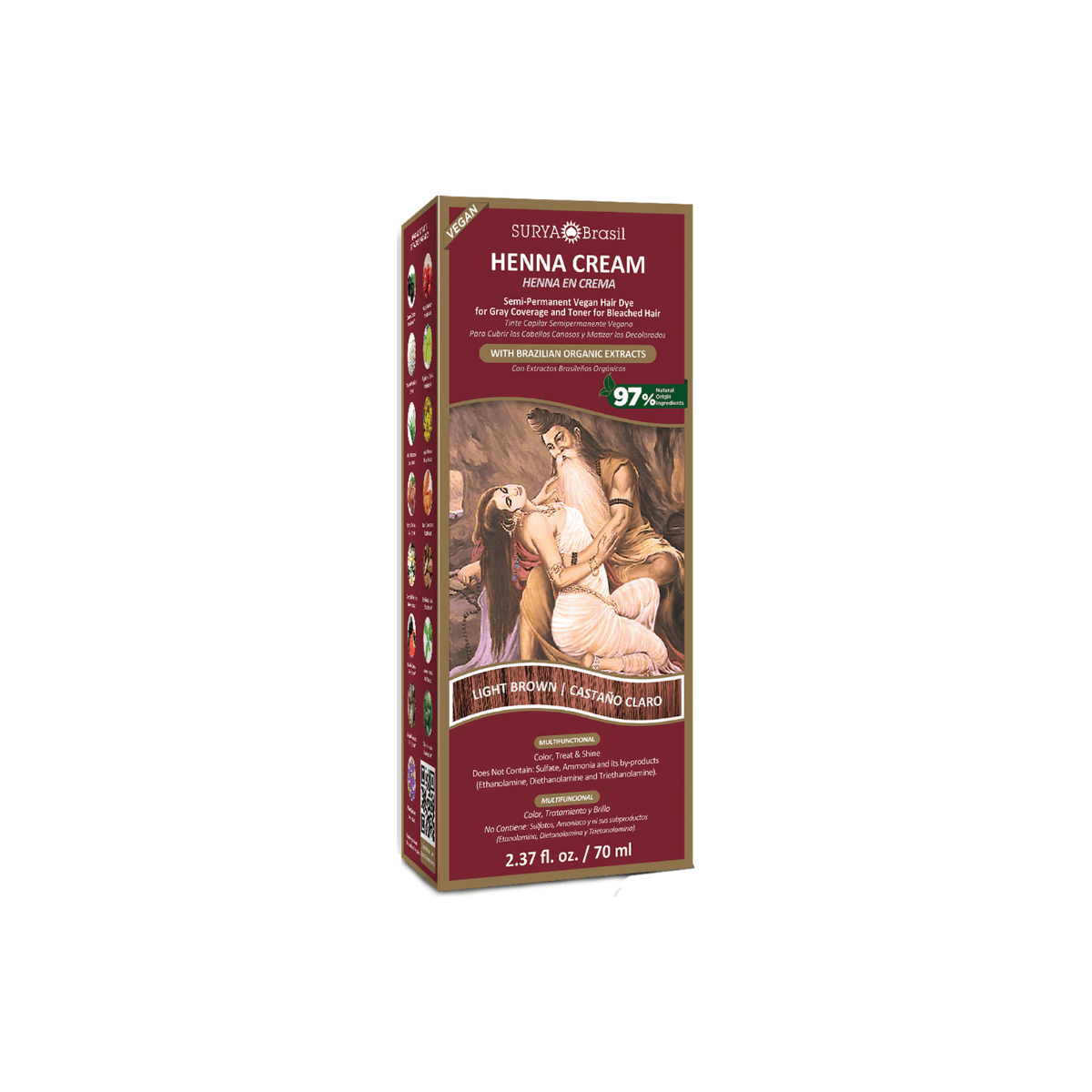 Surya Brasil Henna haarverf creme licht bruin 70 Milliliter - DrogistWereld