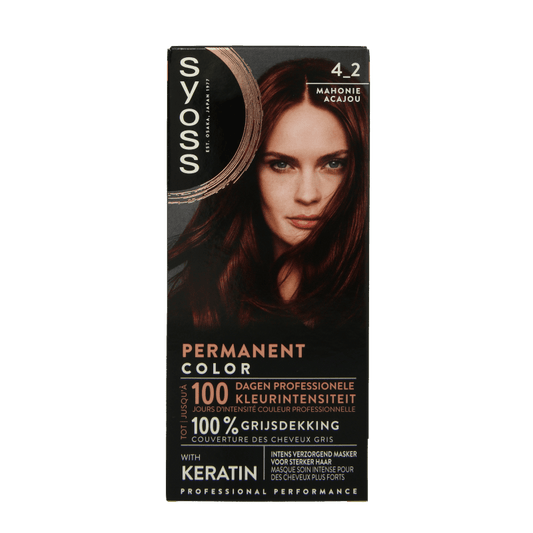 Syoss Color baseline 4 - 2 mahogany brown 1 Set - DrogistWereld