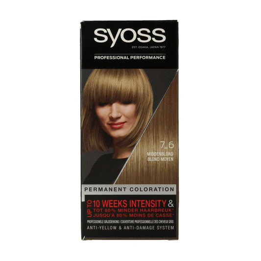 Syoss Color baseline 7 - 6 middenblond haarverf 1 Set - DrogistWereld