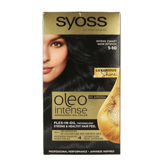 Syoss Color Oleo Intense 1 - 10 intens zwart haarverf 1 Set - DrogistWereld