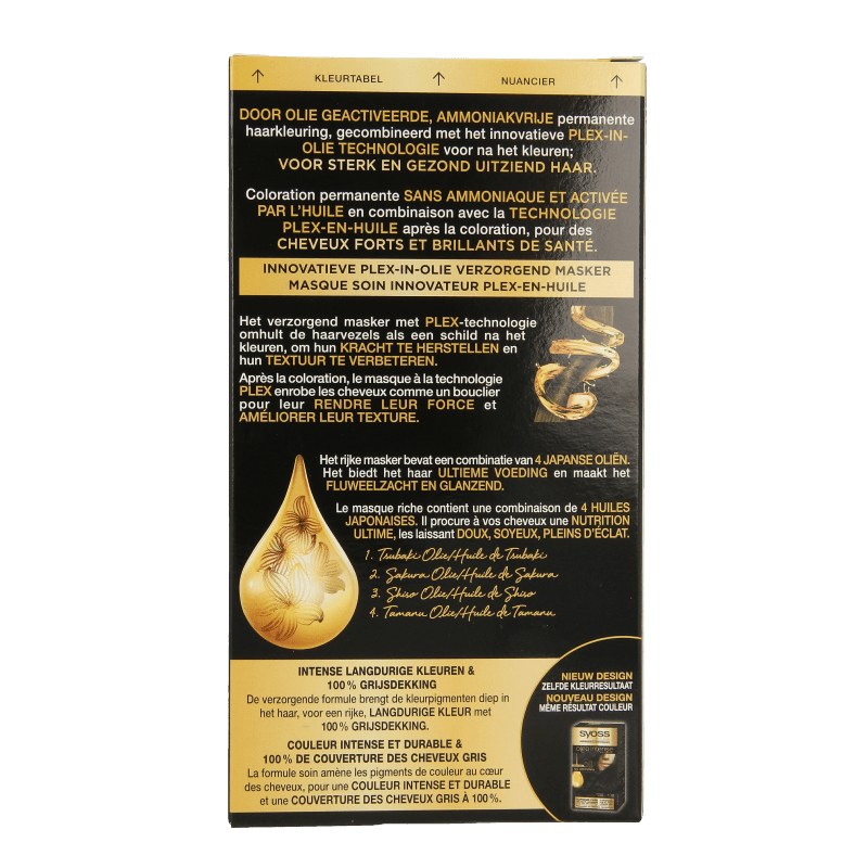 Syoss Color Oleo Intense 1 - 10 intens zwart haarverf 1 Set - DrogistWereld