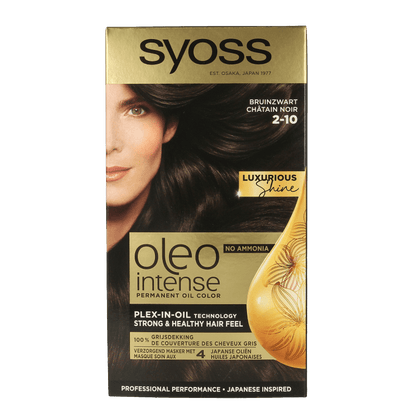 Syoss Color Oleo Intense 2 - 10 bruinzwart haarverf 1 Set - DrogistWereld