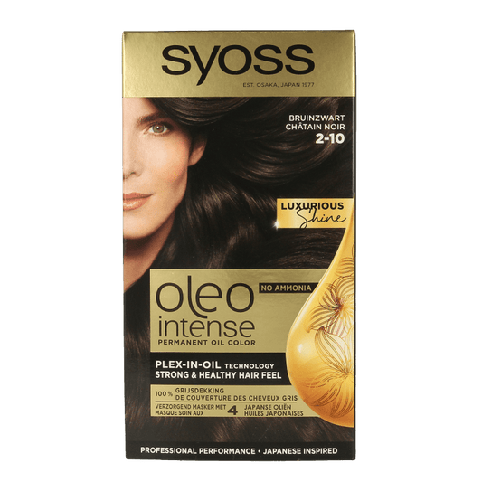 Syoss Color Oleo Intense 2 - 10 bruinzwart haarverf 1 Set - DrogistWereld