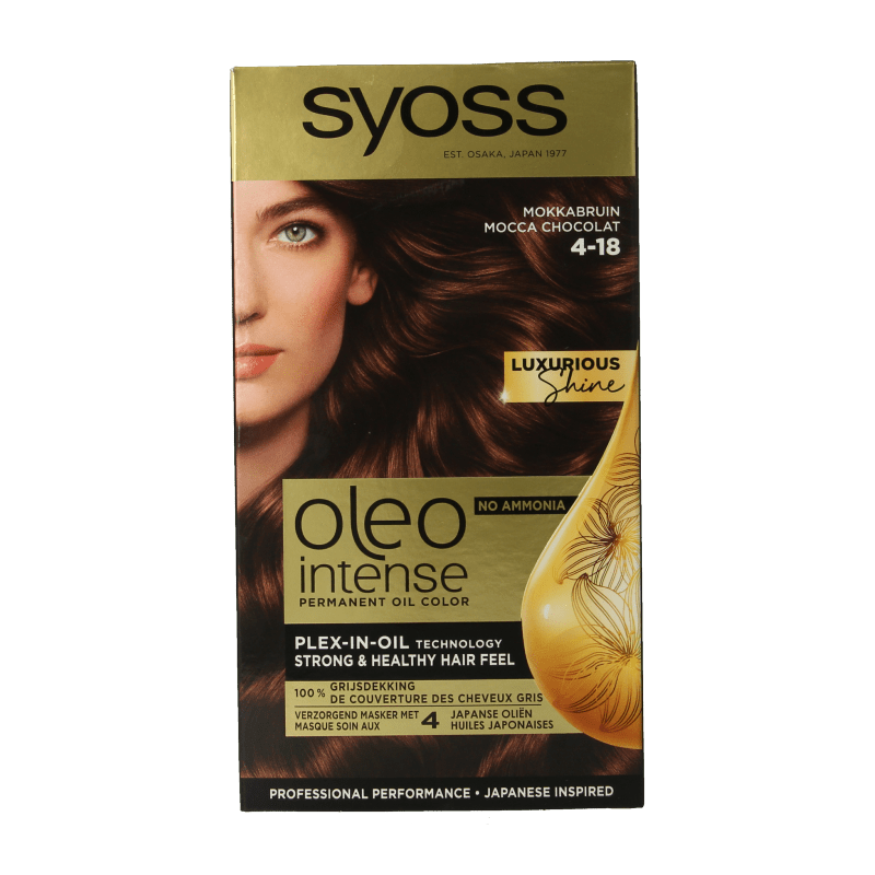 Syoss Color Oleo Intense 4 - 18 mokkabruin haarverf 1 Set - DrogistWereld