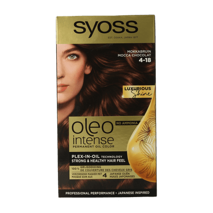 Syoss Color Oleo Intense 4 - 18 mokkabruin haarverf 1 Set - DrogistWereld