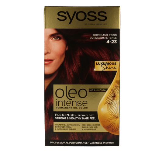 Syoss Color Oleo Intense 4 - 23 bordeaux rood haarverf 1 Set - DrogistWereld