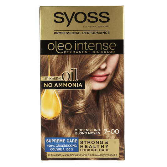 Syoss Color Oleo Intense 7 - 00 middenblond haarverf 1 Set - DrogistWereld