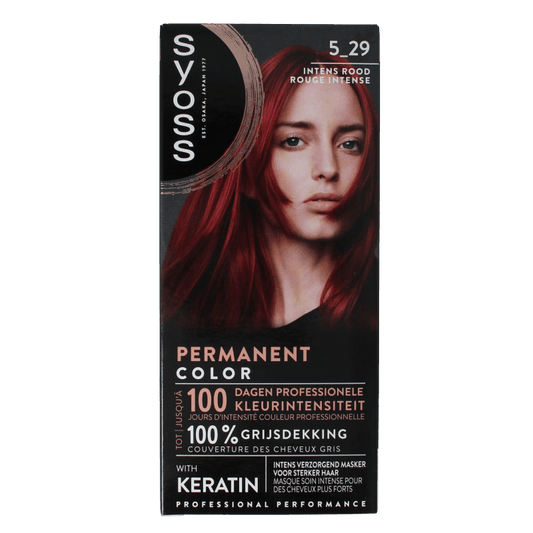Syoss Permanent color 5 - 29 intens rood 1 Set - DrogistWereld