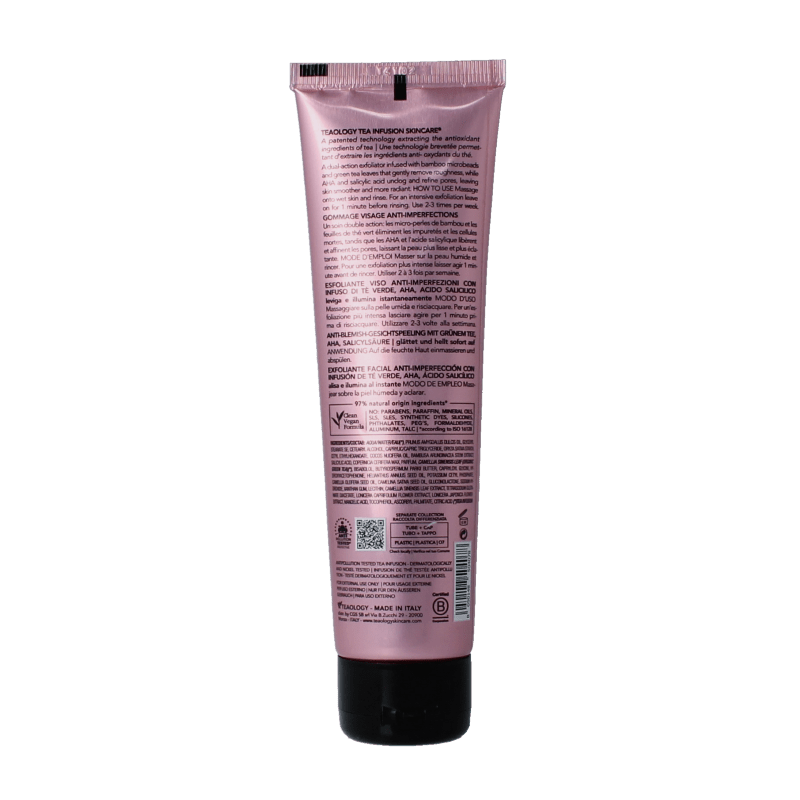 Teaology Tea glow blemish face scrub 100 Milliliter - DrogistWereld