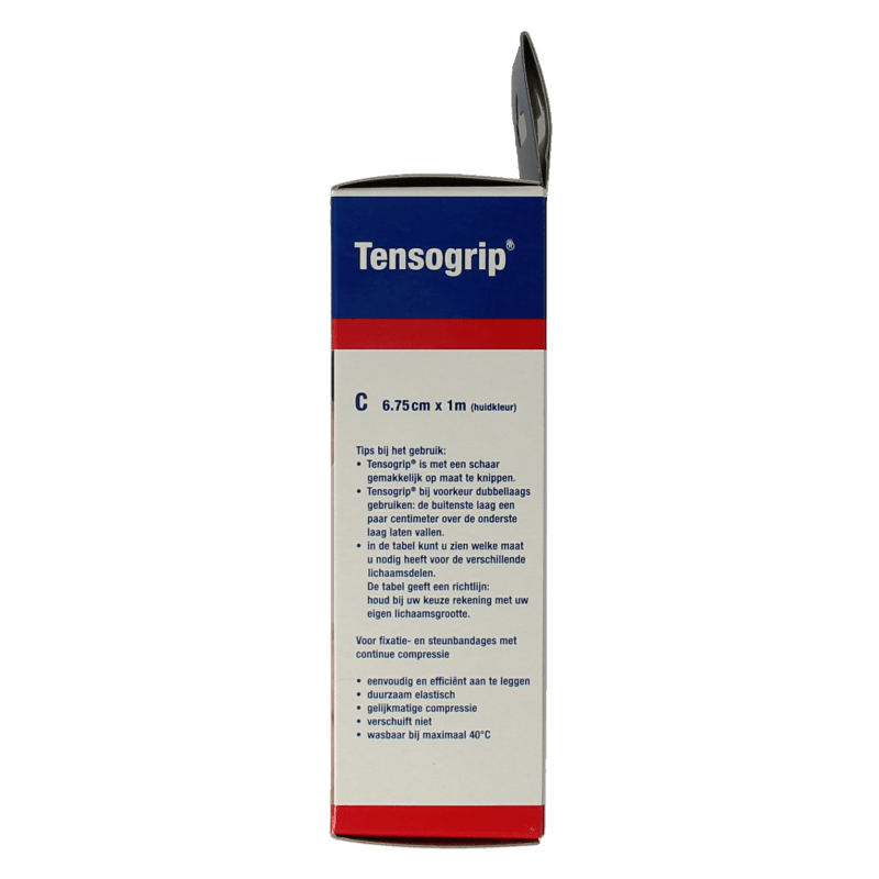 Tensogrip Elastisch buisverband C 1m x 6.75cm huidkleur 1 Stuks - DrogistWereld