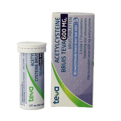 Teva Acetylcysteine 600mg 7 Bruistabletten - DrogistWereld