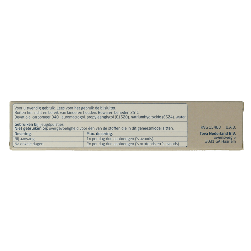 Teva Benzoylperoxide 5% 30 Gram - DrogistWereld