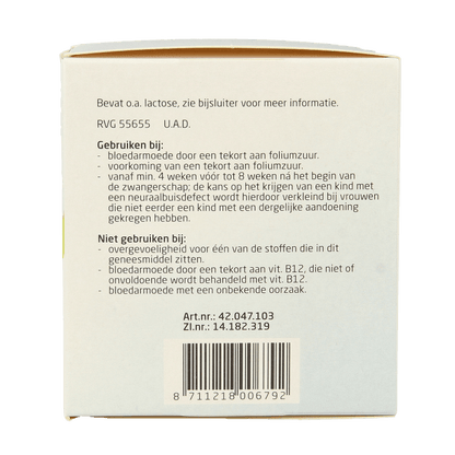 Teva Foliumzuur 0.5 250 Tabletten - DrogistWereld
