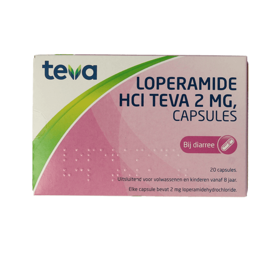 Teva Loperamide HCL 2 mg 20 Capsules - DrogistWereld