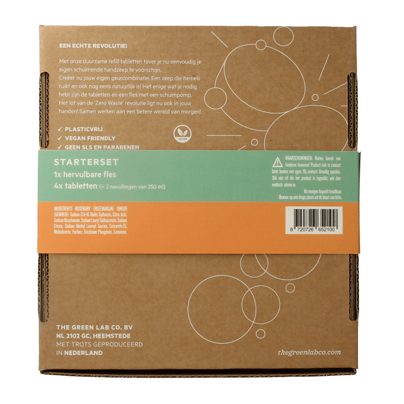 The Green Lab Co Handzeep premium starterset rozemarijn & gember 1 Set - DrogistWereld