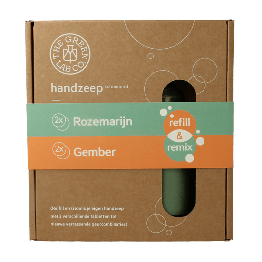 The Green Lab Co Handzeep premium starterset rozemarijn & gember 1 Set - DrogistWereld