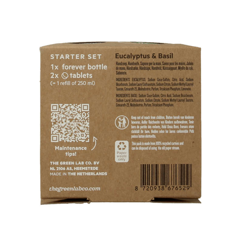 The Green Lab Co Handzeep startset eucalyptus basilicum 1 Set - DrogistWereld