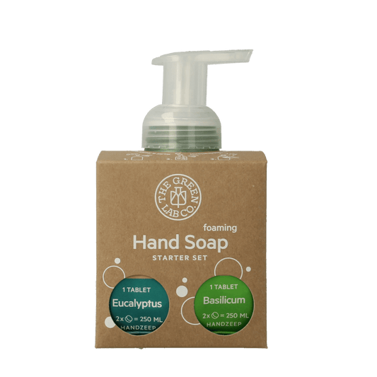 The Green Lab Co Handzeep startset eucalyptus basilicum 1 Set - DrogistWereld