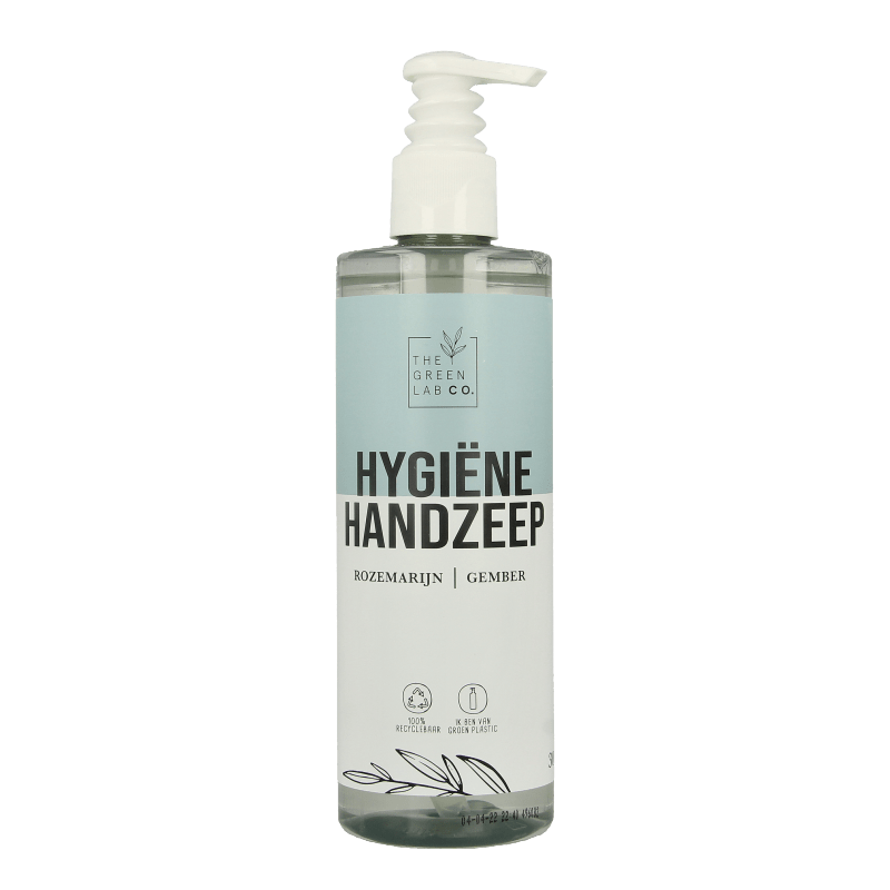 The Green Lab Co Handzeep vloeibaar rozemarijn & gember met pomp 300 Milliliter - DrogistWereld