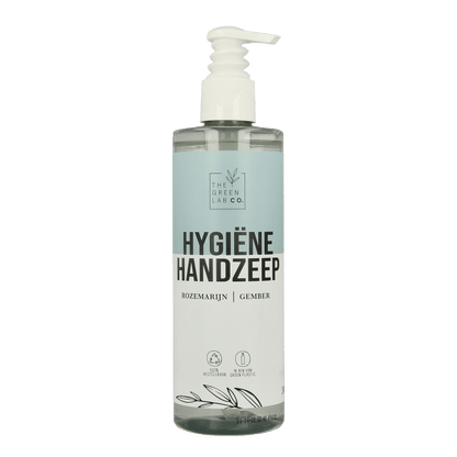 The Green Lab Co Handzeep vloeibaar rozemarijn & gember met pomp 300 Milliliter - DrogistWereld