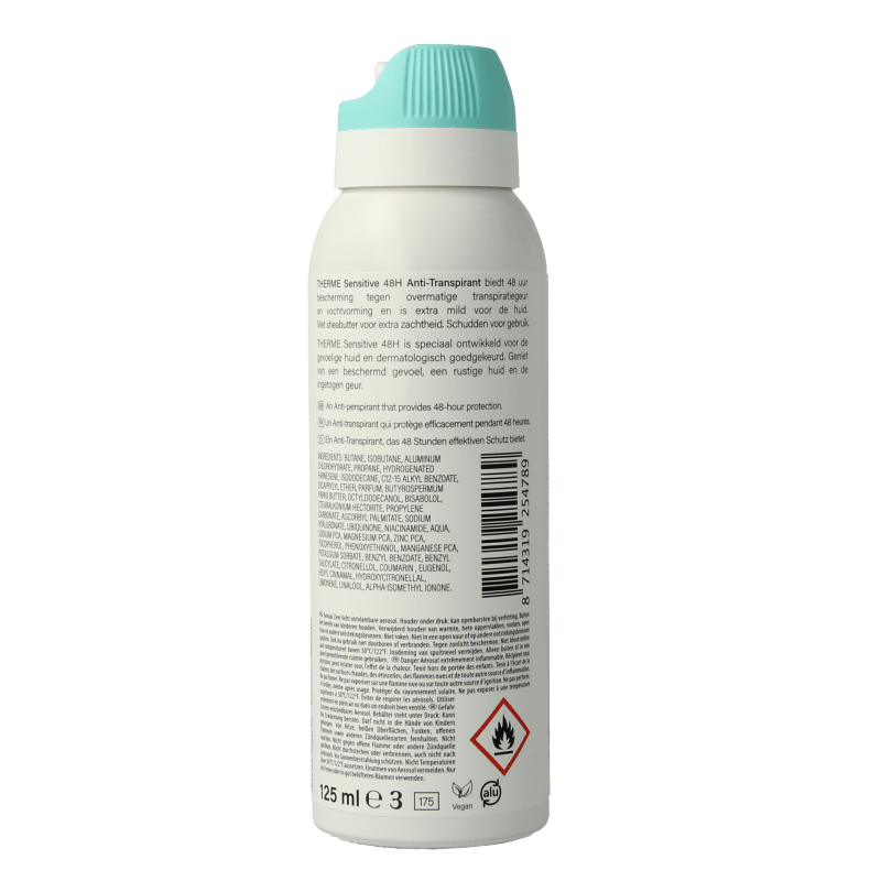 Therme Deospray anti - transpirant sensitive 125 Milliliter - DrogistWereld