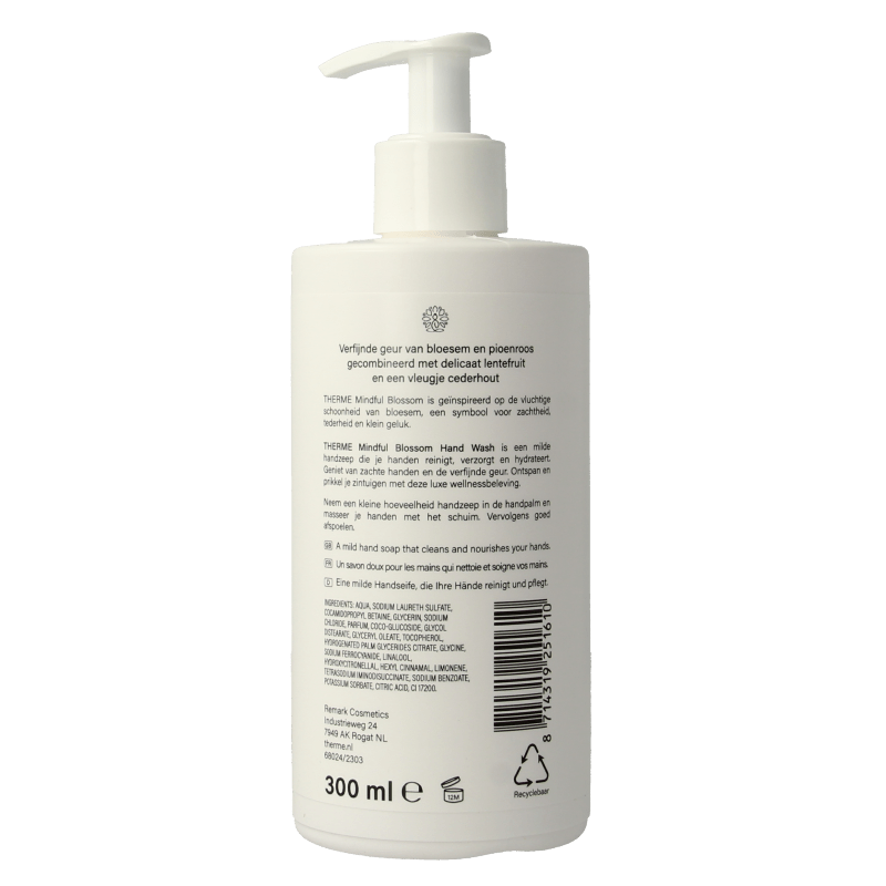Therme Mindful blossom handwash 300 Milliliter - DrogistWereld