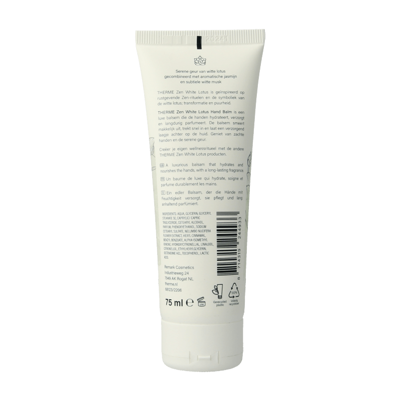 Therme Zen white lotus handbalm 75 Milliliter - DrogistWereld