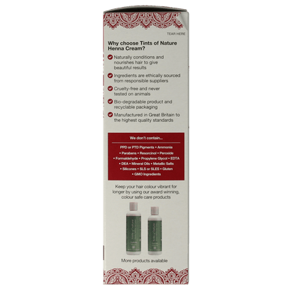 Tints Of Nature Henna cream chocolate semi permanent 70 Milliliter - DrogistWereld