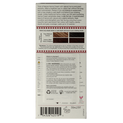 Tints Of Nature Henna cream chocolate semi permanent 70 Milliliter - DrogistWereld