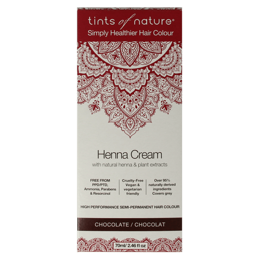 Tints Of Nature Henna cream chocolate semi permanent 70 Milliliter - DrogistWereld