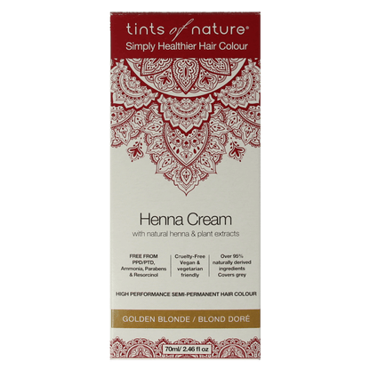 Tints Of Nature Henna cream golden blond semi permanent 70 Milliliter - DrogistWereld