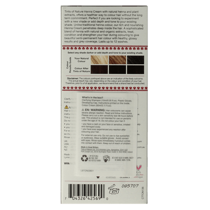 Tints Of Nature Henna cream mahogany red semi permanent 70 Milliliter - DrogistWereld