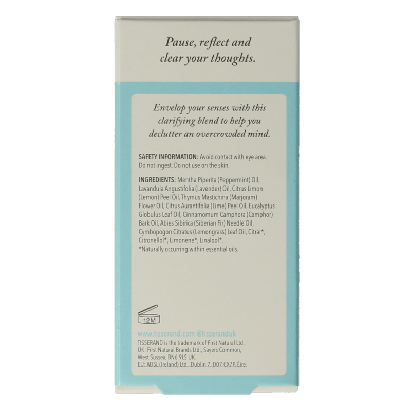 Tisserand Diffuser oil mind clear 9 Milliliter - DrogistWereld