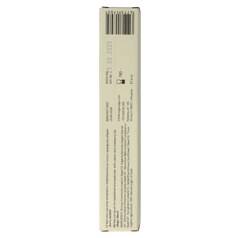 Uoga Uoga Natural serum for eyebrows & eyelashes magic wand 8 Milliliter - DrogistWereld