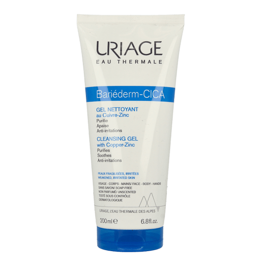 Uriage Bariederm cleansing cica gel irritated skin 200 Milliliter - DrogistWereld