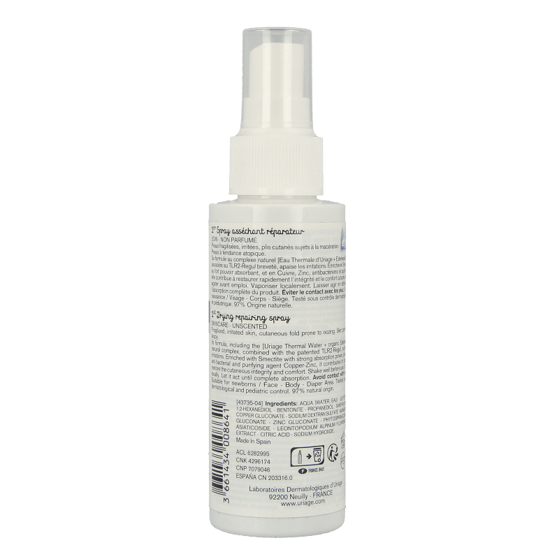 Uriage Bebe 1er spray cu - zn+ 100 Milliliter - DrogistWereld
