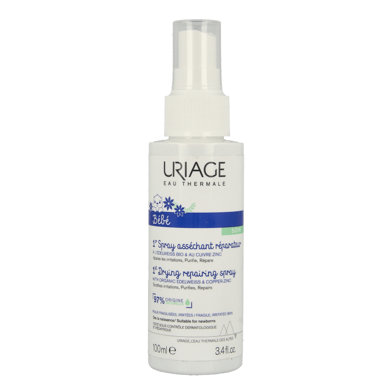 Uriage Bebe 1er spray cu - zn+ 100 Milliliter - DrogistWereld